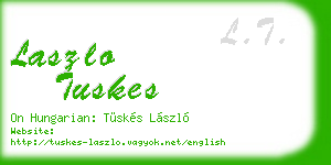 laszlo tuskes business card